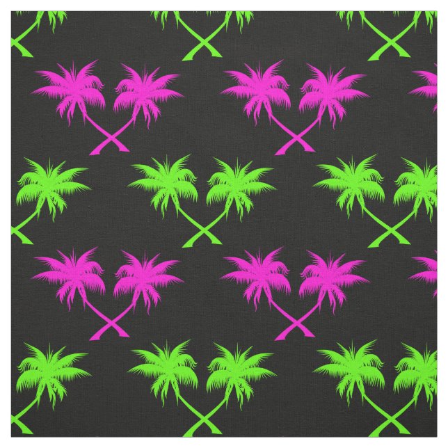 Tropical Palm Trees Pattern Fabric (Swatch)