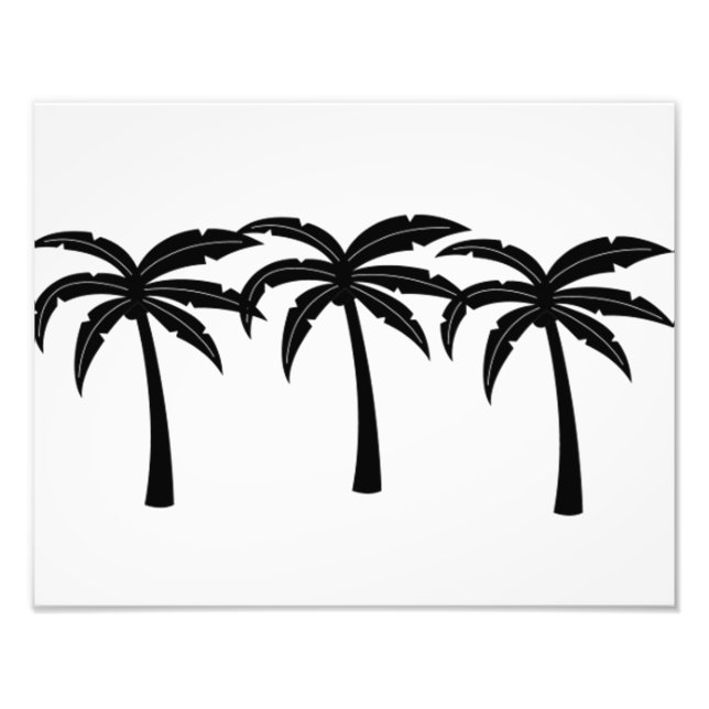 Tropical Palm Trees Photo Print (Front)
