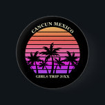 Tropical Palm Trees Pink Black Custom Girls Trip 2 Inch Round Button<br><div class="desc">Cool hot pink and black palm tree buttons for a girls trip to a tropical island. Features beautiful palm trees in front of a pretty pink beach sunset. Perfect custom buttons for your cruise or summer trip to the sea.</div>