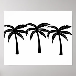 Tropical Palm Trees Poster