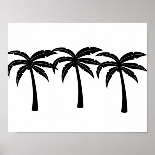 Tropical Palm Trees Poster (Front)