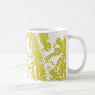 Tropical Palm Trees. Posterised Leaf pattern.. Coffee Mug