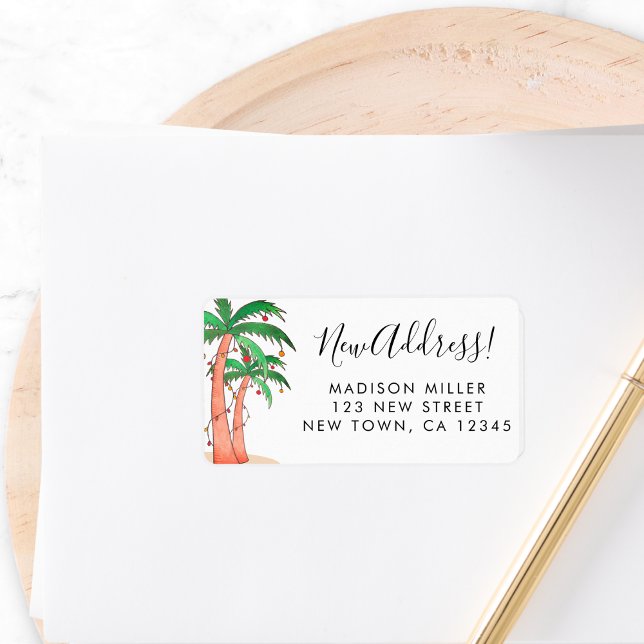 Tropical Palm Trees Return Address Label (Creator Uploaded)