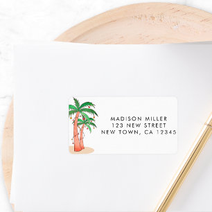 Tropical Palm Trees Return Address  Label