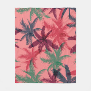 Tropical Palm Trees: Seamless Pattern Fleece Blanket