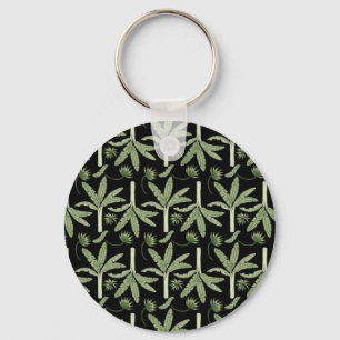 Tropical palm trees seamless pattern keychain