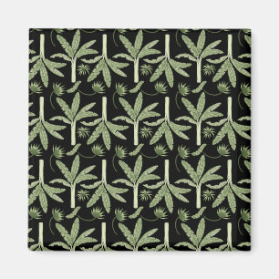 Tropical palm trees seamless pattern magnet