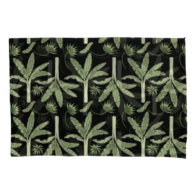 Tropical palm trees seamless pattern pillowcase (Front-Left)