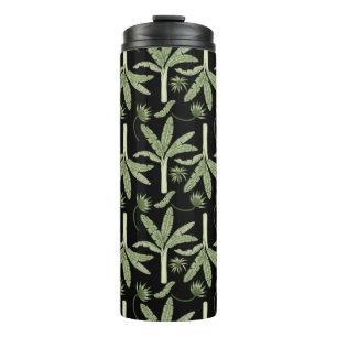 Tropical palm trees seamless pattern thermal tumbler