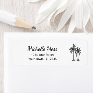 Tropical Palm Trees Simple Modern Return Address
