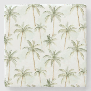 Tropical Palm Trees Stone Coaster