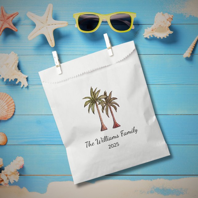 Tropical Palm Trees Summer Swim Pool Party  Favour Bag (Creator Uploaded)