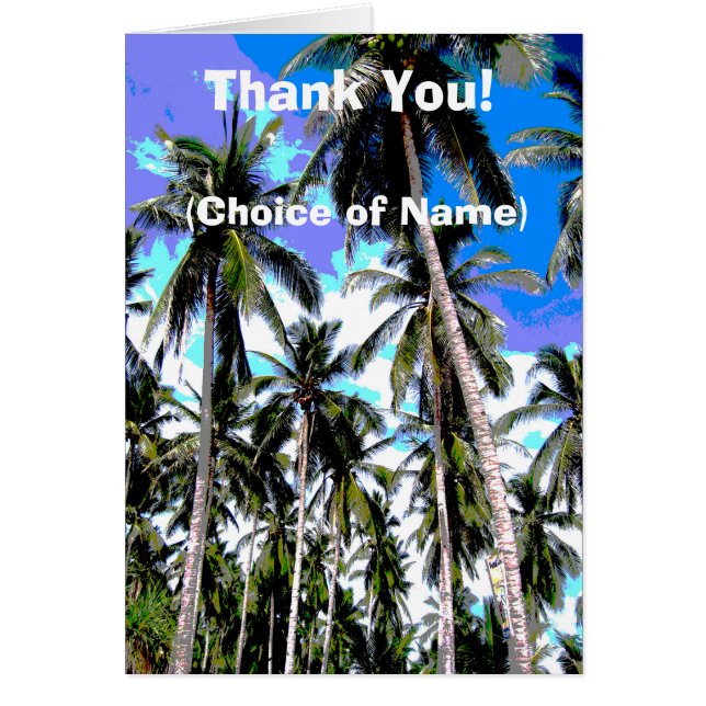 Tropical Palm Trees Thank You! (Front)