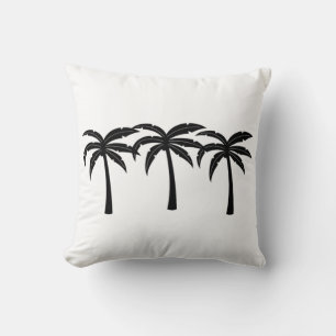 Tropical Palm Trees Throw Pillow