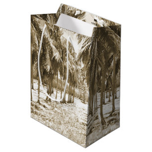Tropical Palm Trees Vintage Medium Gift Bag
