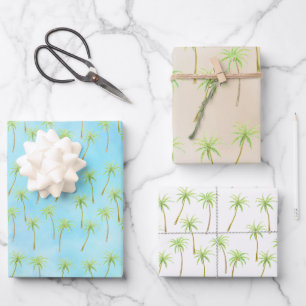 Tropical Palm Trees Wrapping Paper Sheet
