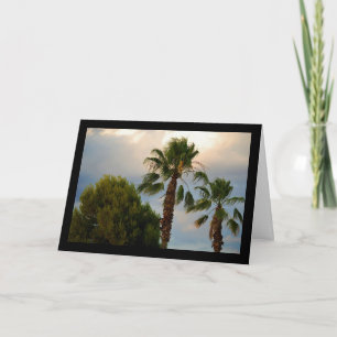 Tropical Palm Twilight Card