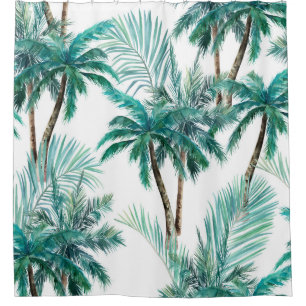Tropical Palm: Watercolor Jungle Pattern.