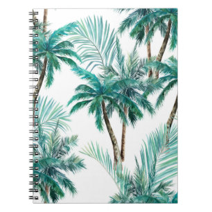 Tropical Palm: Watercolor Jungle Pattern. Notebook