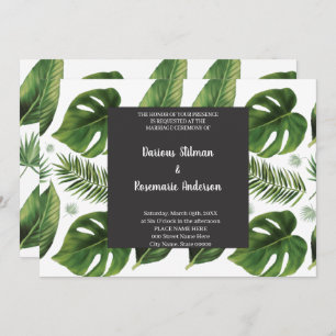 Tropical Palm Wedding Invitation