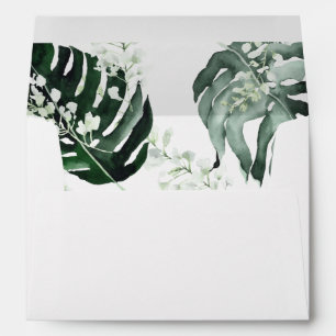 Tropical Palm & White Floral 3 Envelope