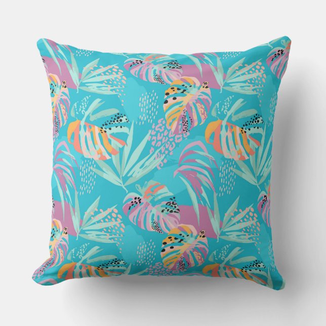Tropical Palms Accent Pillow (Front)