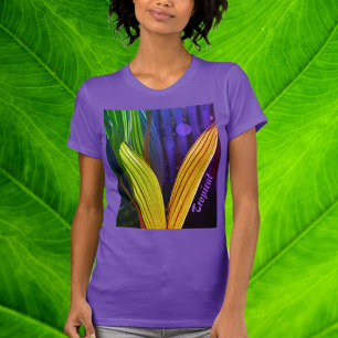 Tropical Palms Bright Colourful Multi Colour T-Shirt