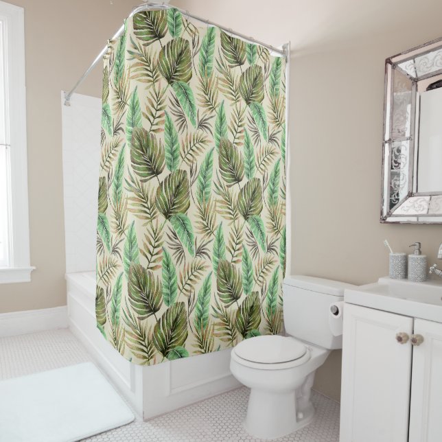 Tropical Palms Douche Rideau (En situation)