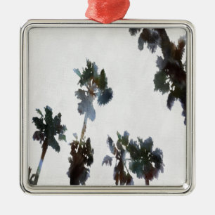Tropical Palms Metal Ornament