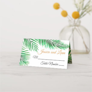 Tropical Palms Place Card
