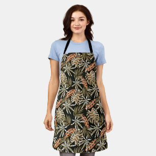 Tropical Palms Print Apron