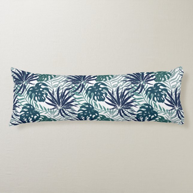 Tropical Palms Print Body Pillow (Front)