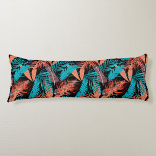 Tropical Palms Print Body Pillow