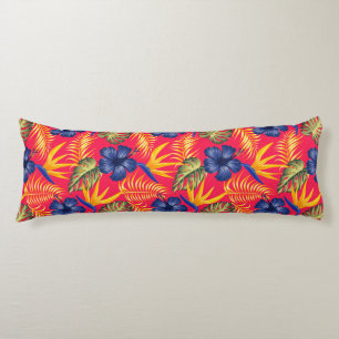 Tropical Palms Print Body Pillow
