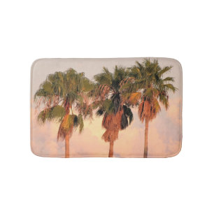 Tropical Palms Sunset Bath Mat