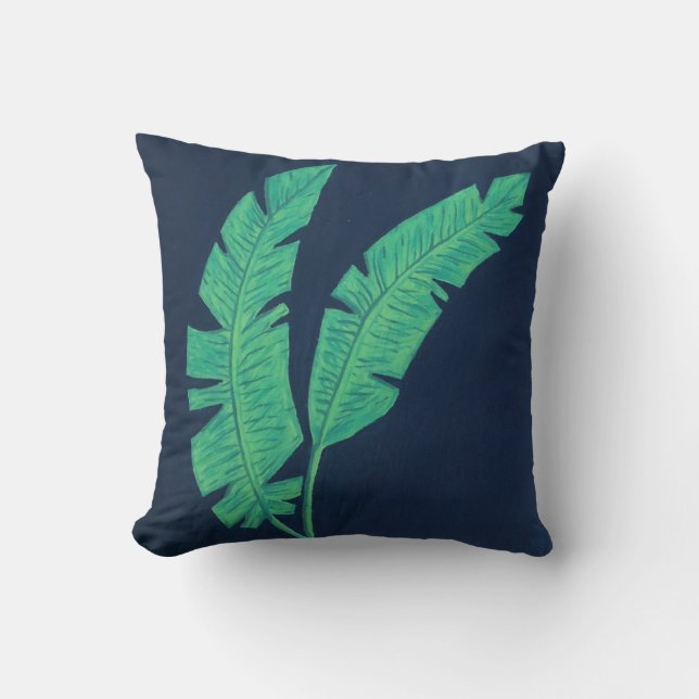 Tropical Palms Throw Pillow (Front)