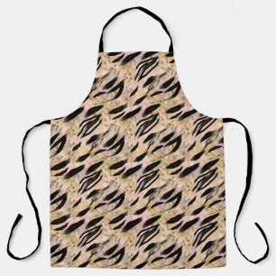 Tropical Palms Tiger Animal Print  Apron