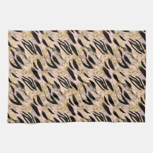Tropical Palms Tiger Animal Print Kitchen Towel