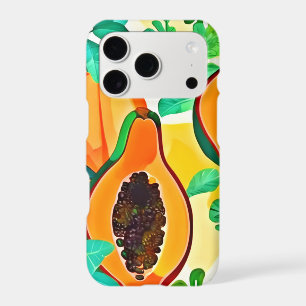 Tropical Papaya Pop Art