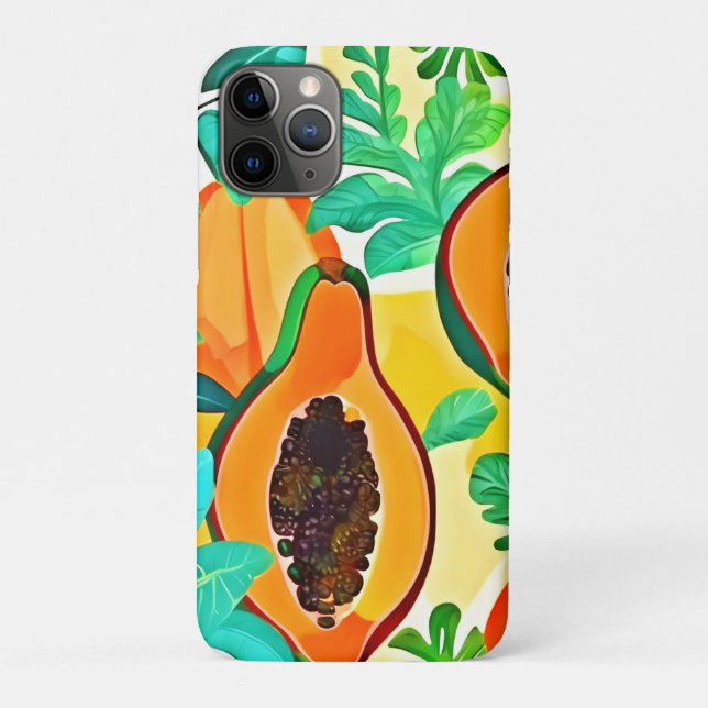 Tropical Papaya Pop Art Case-Mate iPhone Case (Back)