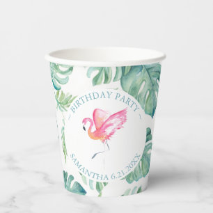 Tropical Paper Cups Personalized