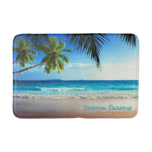 Tropical Paradise Beach Bath Mat
