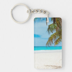 Tropical Paradise Beach Keychain