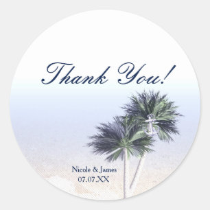 Tropical Paradise Beach & Palm Trees Stickers