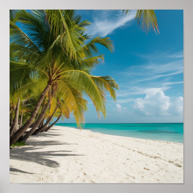 Tropical Paradise Beach Poster (Front)