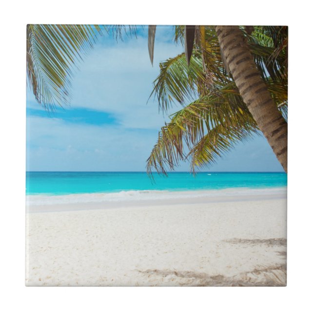 Tropical Paradise Beach Tile (Front)