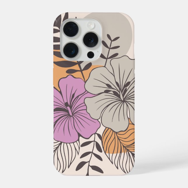Tropical Paradise Botanical Art, Boho Wall Art  iPhone Case (Back)