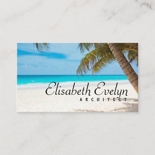 Tropical Paradise Business Card (Front)