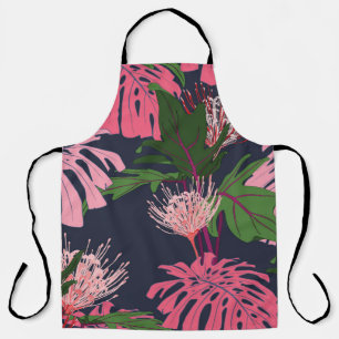 Tropical Paradise: Exotic Leaves and Flowers Apron