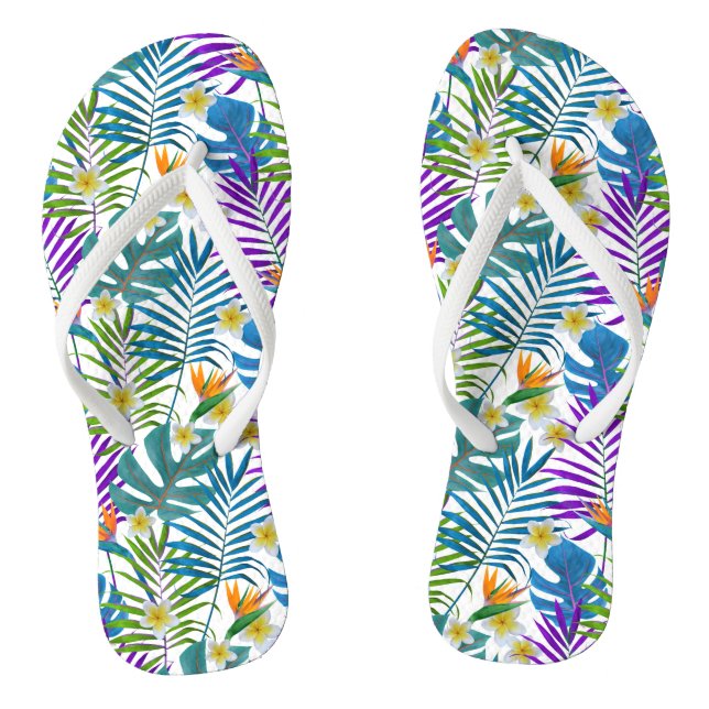 Tropical Paradise Flip Flops (Footbed)